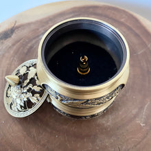 Load image into Gallery viewer, Dragon & Phoenix Brass Incense Burner