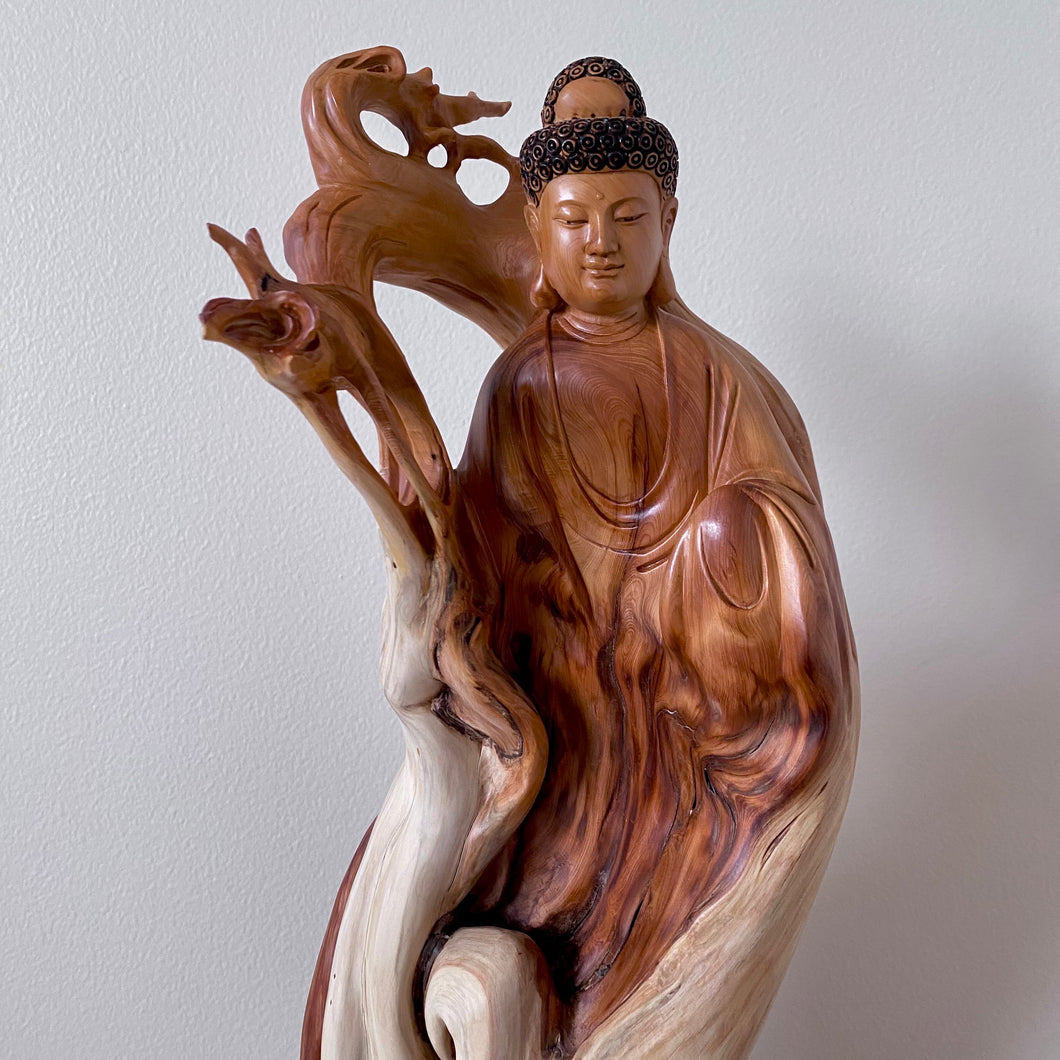 Shakymuni - Eastern Arborvitae Wood Carving