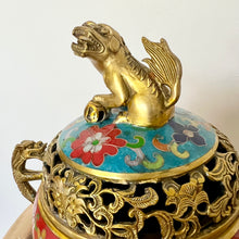 Load image into Gallery viewer, Vintage Chinese Cloissone Incense Burner
