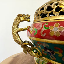 Load image into Gallery viewer, Vintage Chinese Cloissone Incense Burner
