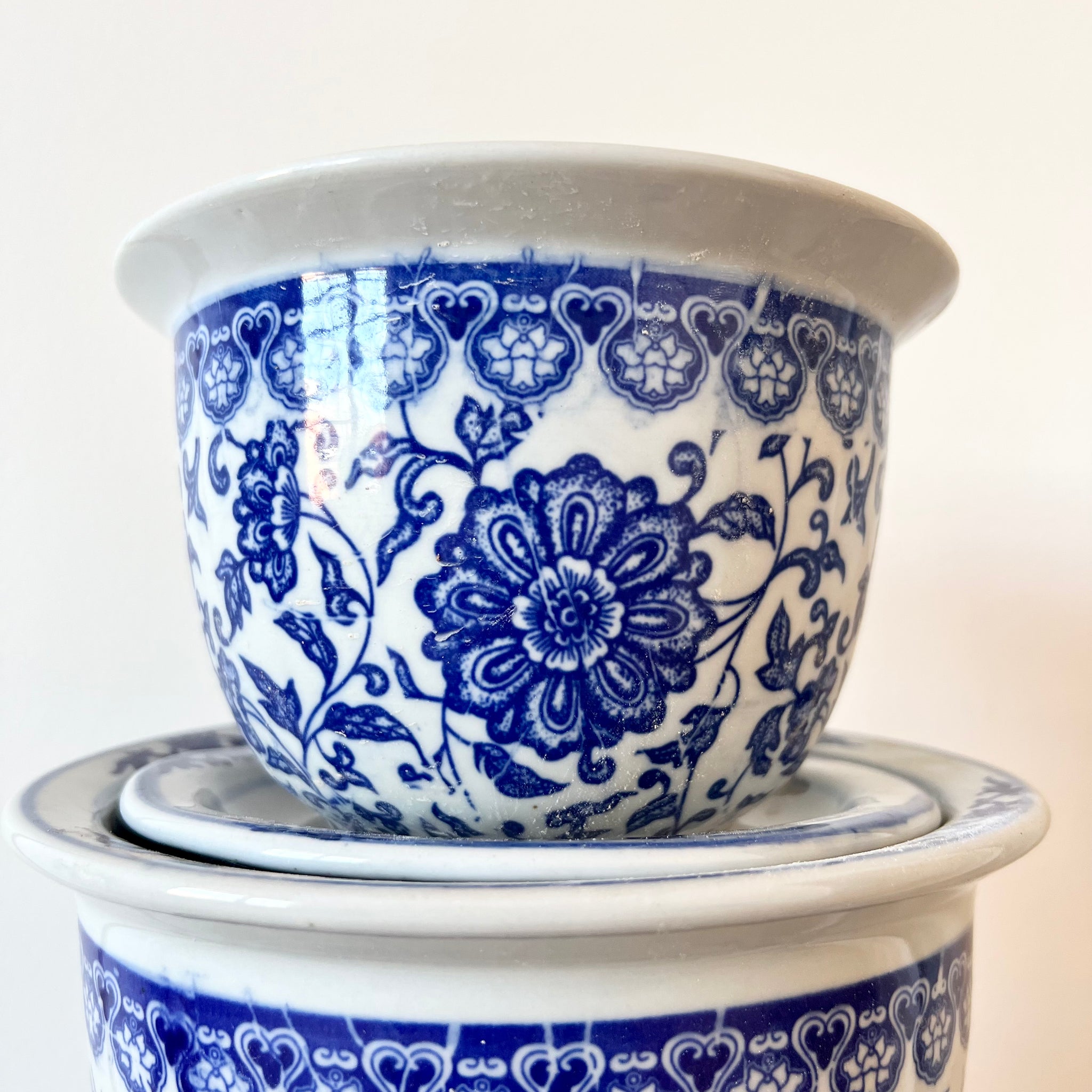 Classic Blue & White Porcelain Planters – B&G Plants and Pottery