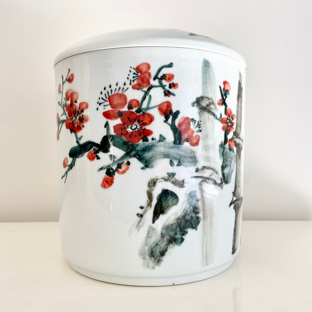 Handpainted Porcelain Ginger Jar