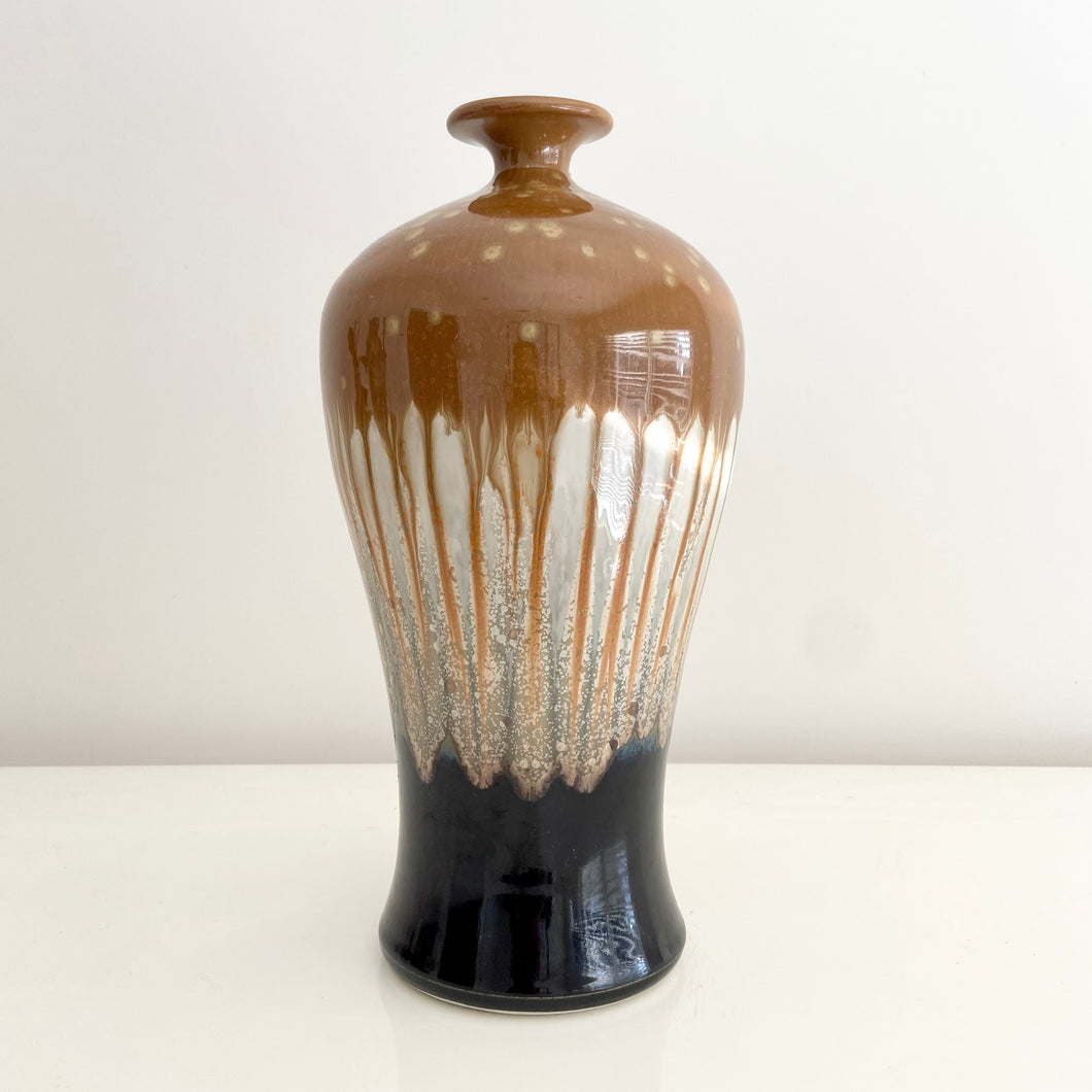 Drip-Glazed Handmade Ceramic Vase