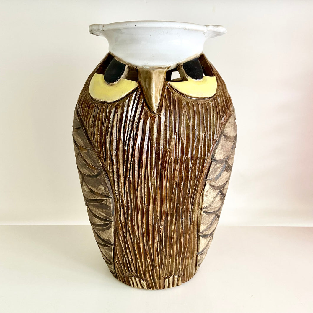 Vintage Wise Owl Vase